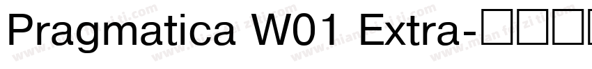 Pragmatica W01 Extra字体转换